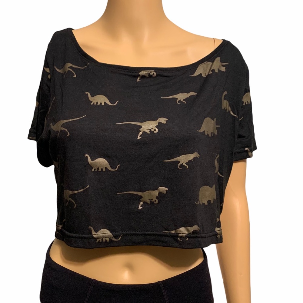 Dinosaur Short sleeve Crop Top